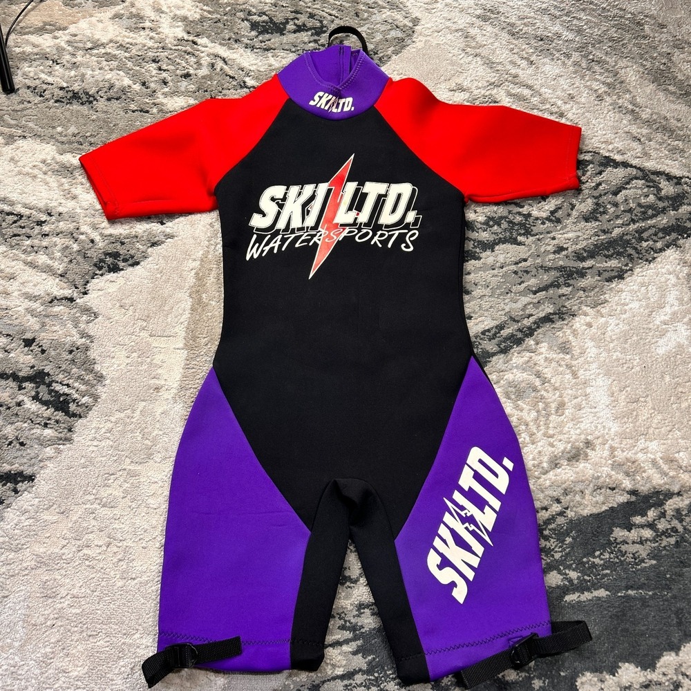 Vintage Ski Ltd‎ Watersports Wetsuit Adult S Multicolor Jet Ski Neoprene Heavy